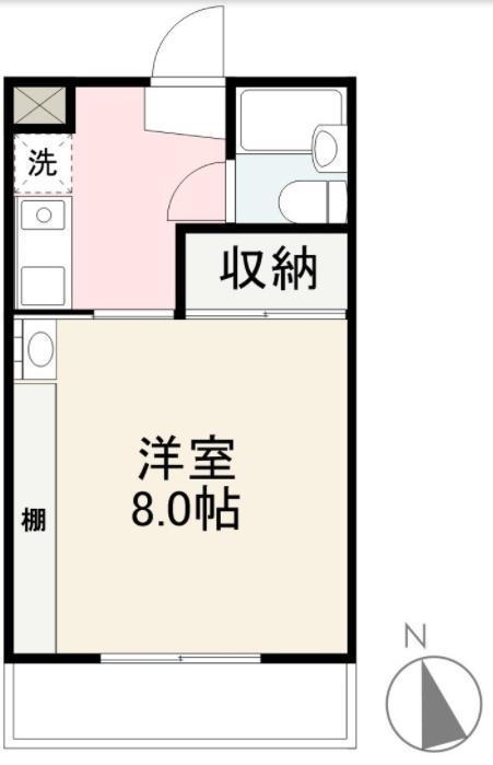 ハーモニースクエア瓦町(1K/3階)の間取り写真