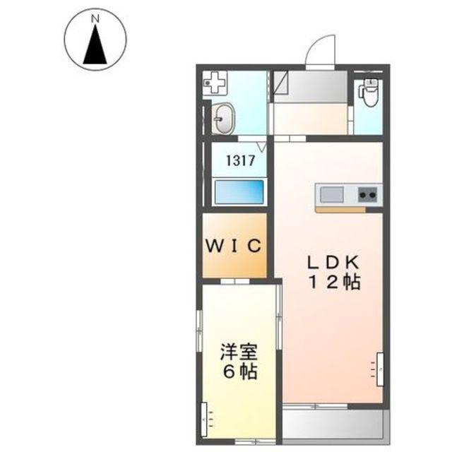 ボナール久保町(1LDK/3階)の間取り写真