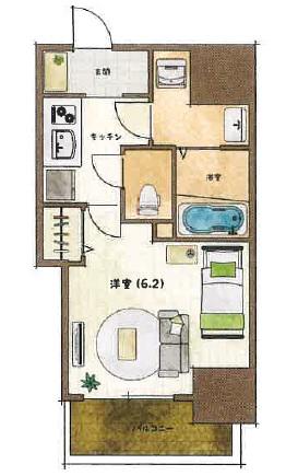 GP KOBE STATION(1K/10階)の間取り写真