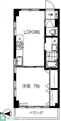 第一小林マンション(1LDK/2階)の間取り写真
