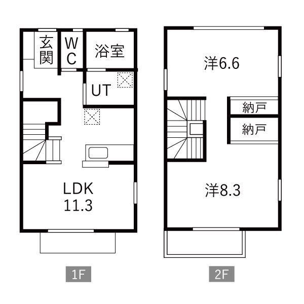 ハイムクローバーA(2LDK/1階)の間取り写真