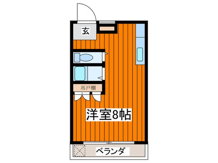 モロズミマンション(ワンルーム/5階)の間取り写真