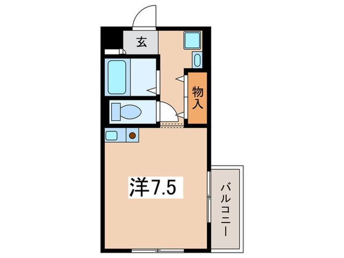 小田原浜町プラザ(ワンルーム/3階)の間取り写真