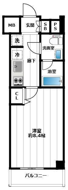 イアース本所吾妻橋(1K/3階)の間取り写真
