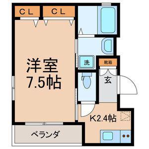 VILLAGE PRINTEMPS KOIWA(1K/1階)の間取り写真