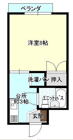 菅原ニューマンションA棟(1K/2階)の間取り写真