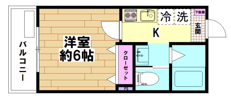 G.LIENV(1K/3階)の間取り写真
