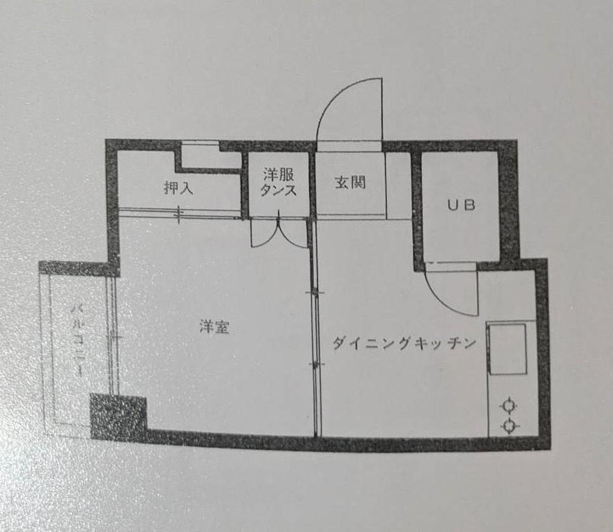 ROAビル(1DK/2階)の間取り写真
