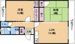 クレットドールY2(2LDK/1階)の間取り写真