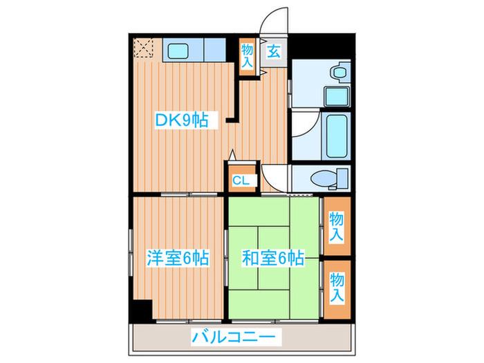 Mフロマージュ(2DK/3階)の間取り写真