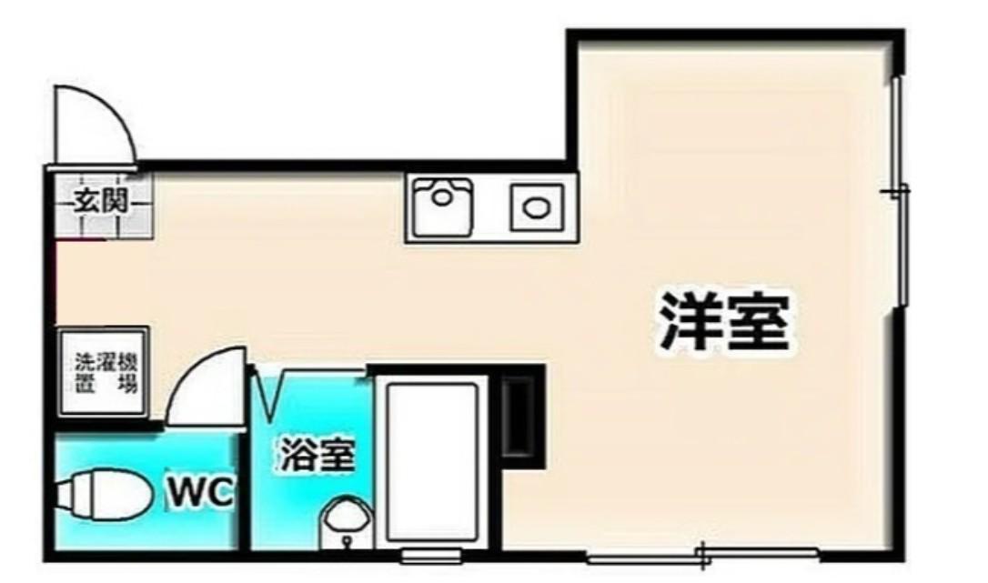 虹信ビル(ワンルーム/3階)の間取り写真