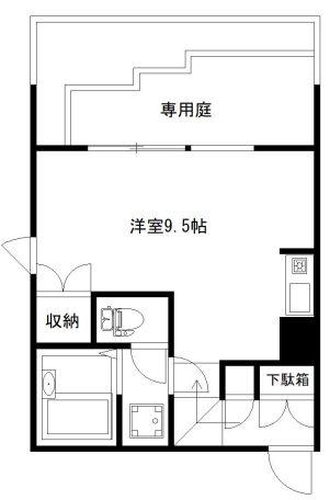 BELLTREE平和台(ワンルーム/1階)の間取り写真