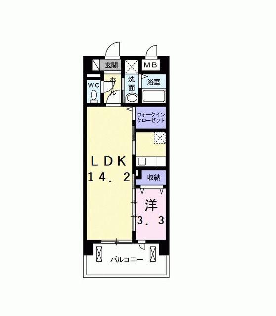 メゾン ド ラック(1LDK/6階)の間取り写真