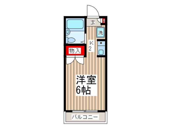 アーバンホレスト(1K/2階)の間取り写真