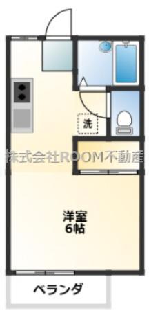 クレストコート A棟(1K/2階)の間取り写真