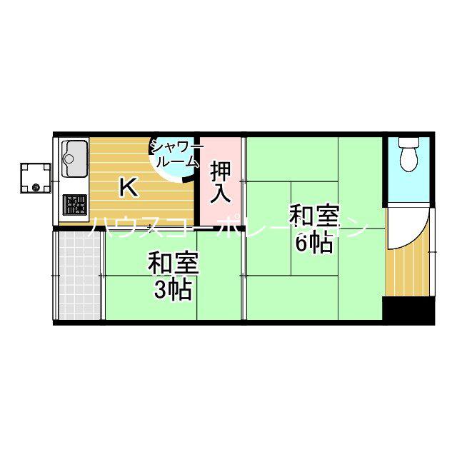 今村文化(2K/2階)の間取り写真