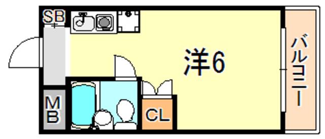 サニーパレス池上(ワンルーム/3階)の間取り写真