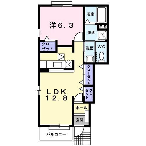 サニ-エミB(1LDK/1階)の間取り写真