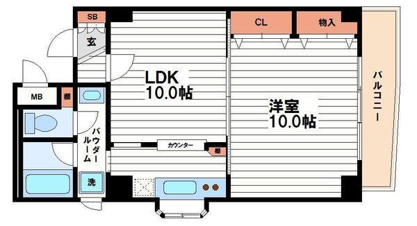 メゾン清和(1LDK/2階)の間取り写真