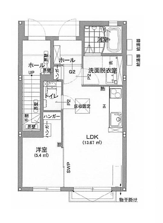 ＪＲ東北本線 小牛田駅 徒歩2分 2階建 築4年(1LDK/1階)の間取り写真
