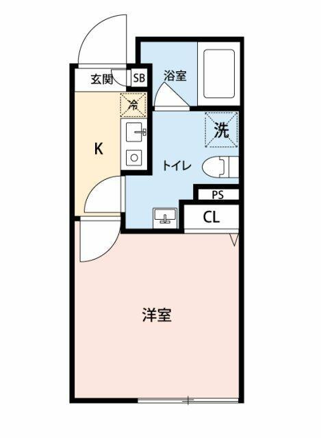 ミライズ平和島レジデンス(1K/2階)の間取り写真
