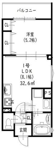 ラモーナ一津屋Ⅰ(1LDK/3階)の間取り写真