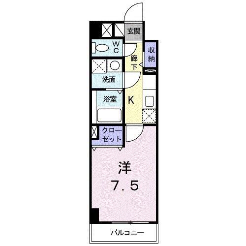 LONG HOUSEII(1K/3階)の間取り写真