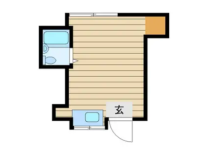 江古田ハウス(ワンルーム/1階)の間取り写真
