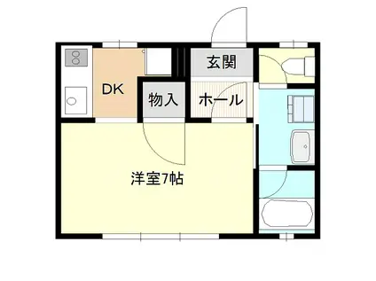 タウンコート松戸(1K/1階)の間取り写真