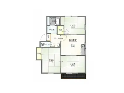 ルミエールミヅヨシ(3DK/2階)の間取り写真