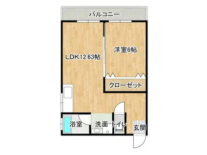 沢之町駅前ビルマンション(1LDK/5階)の間取り写真