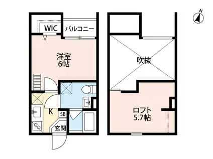ルネッタ新長田(1K/2階)の間取り写真