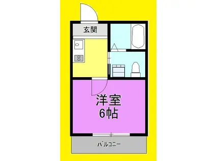 クオリティア橋本(1K/3階)の間取り写真
