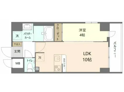 YOKOHAMA SHIGYO B.L.D(1LDK/7階)の間取り写真