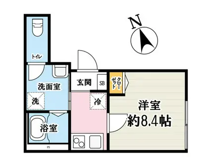 キャメル川口芝富士(1K/3階)の間取り写真