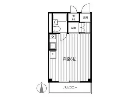 横浜エースマンション(ワンルーム/1階)の間取り写真