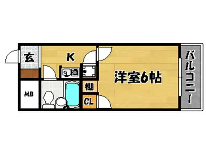 トーカン東淀川キャステール(1K/8階)の間取り写真