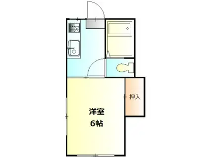 斉藤アパート(1K/1階)の間取り写真