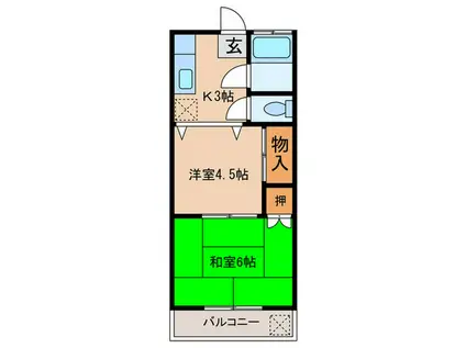 コーポトヨシマ(2K/3階)の間取り写真