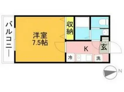 リード桜坂(1K/10階)の間取り写真