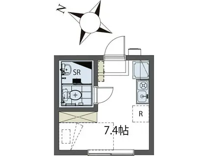 シエスタヴィラ代田橋エルプエブロS棟(ワンルーム/3階)の間取り写真