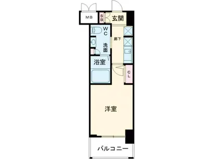 エステムプラザ神戸水木通グランクロス(1K/5階)の間取り写真