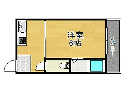 松本マンション(1K/3階)の間取り写真