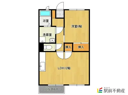 アルスビレッジB(1LDK/2階)の間取り写真