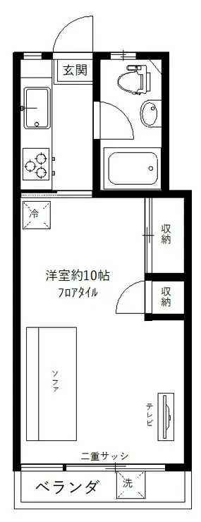 シャトレ明大前 6階階 間取り