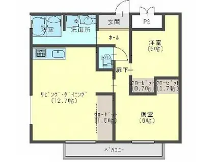 ＪＲ草津線 甲西駅 徒歩28分 2階建 築8年(2LDK/2階)の間取り写真