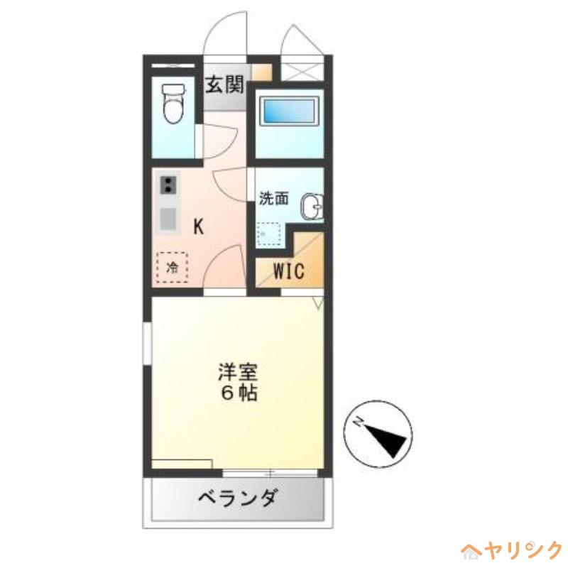 リコルテ 一社(1K/1階)の間取り写真