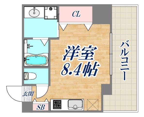 中天マンション(ワンルーム/4階)の間取り写真