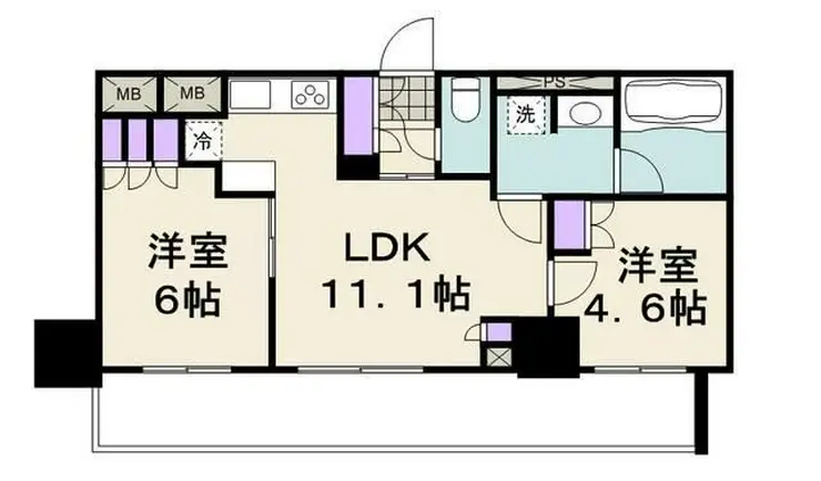 パークアクシス東陽町・親水公園 2階階 間取り