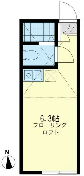 ユナイト殿町フェルナンデス 1階階 間取り